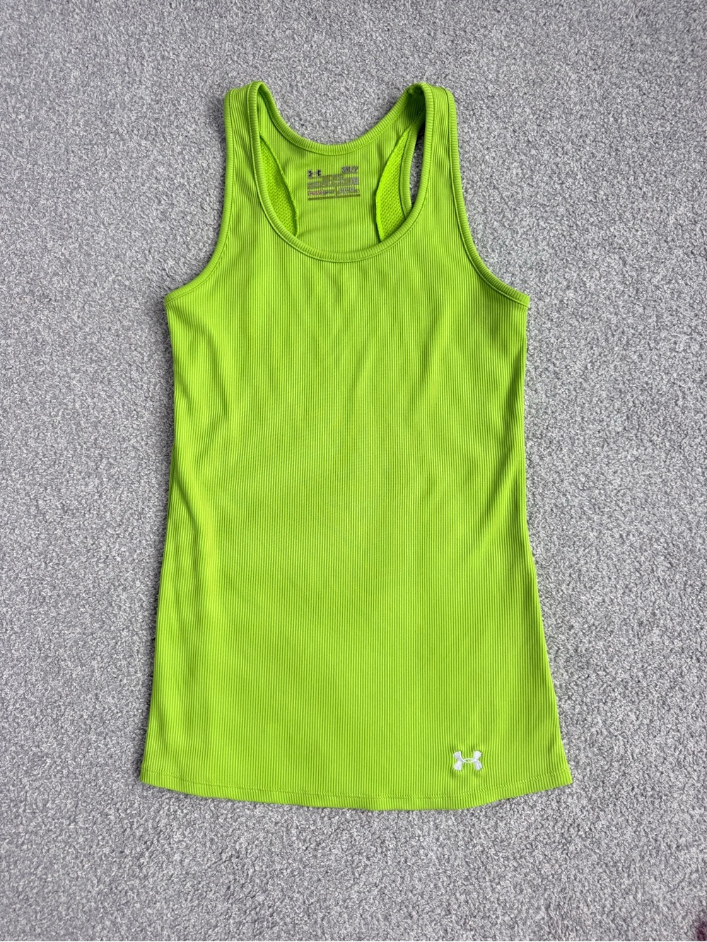 Under Armour Neon Lime Ribbed Racerback Tank